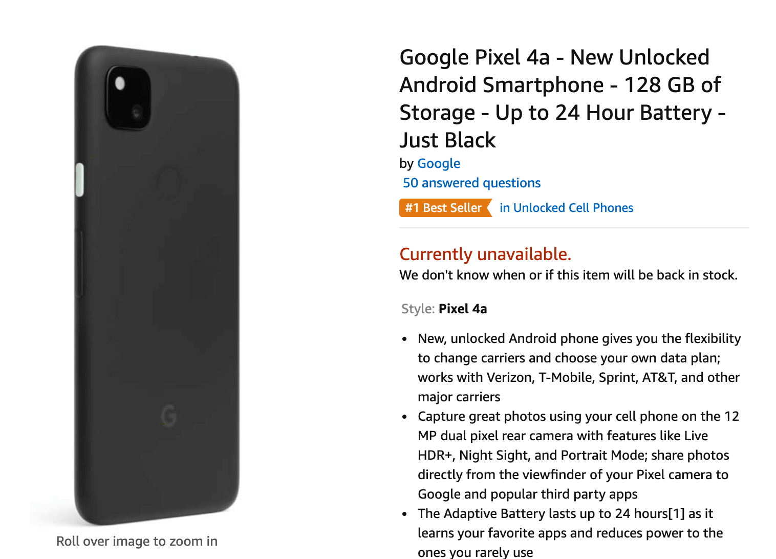 The Google Pixel 4a Is Already Sold Out On Amazon - Curated Culture